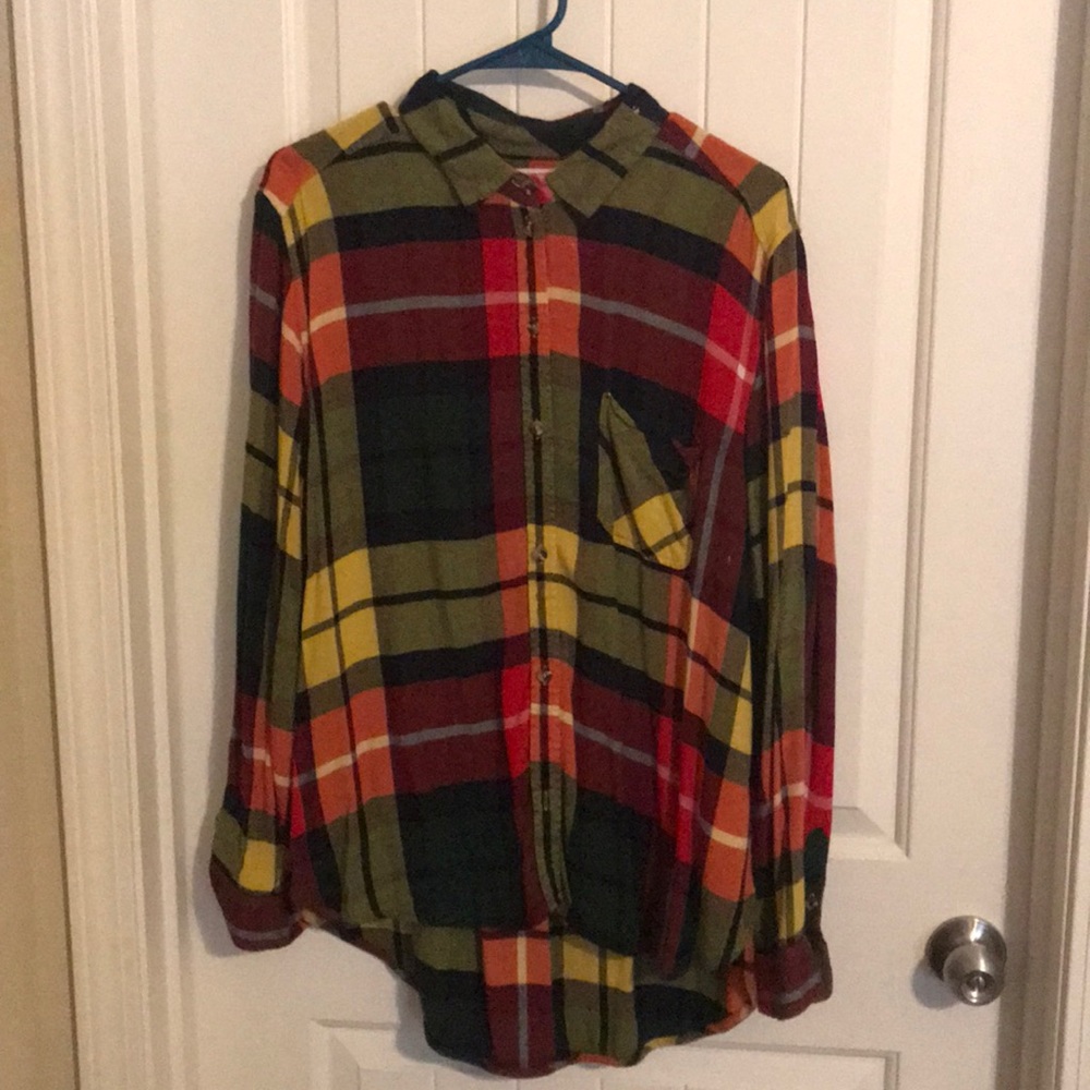 Plaid American Eagle Burton down flannel